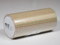 mt casa　方眼・グリーン×オレンジ100mm