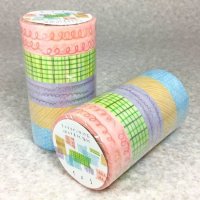 SAIEN マステちぎりえ作家 田村美紀監修 ちぎり絵マステ5柄セット【もよう】
