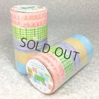 SAIEN マステちぎりえ作家 田村美紀監修 ちぎり絵マステ5柄セット【もよう】