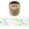 包む デザイン養生テープ グリタリングフラワー ホワイト