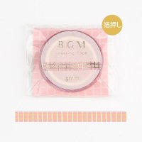 BGM Life 箔押し 5mm ピンク・チェック