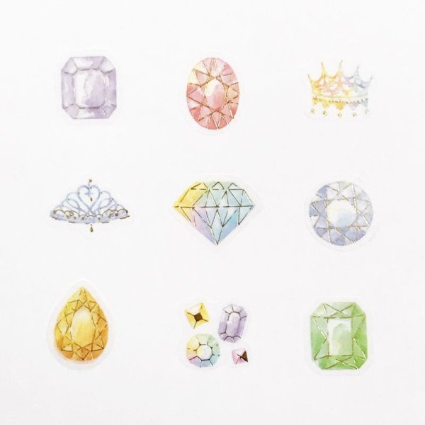 画像2: パピアプラッツ なかうちわか フレークシール ジュエリー