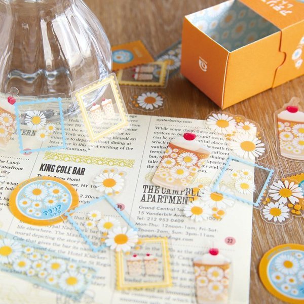 画像5: RYU-RYU アデリアレトロ 透明フレークシール 花ざかり【30%OFF】