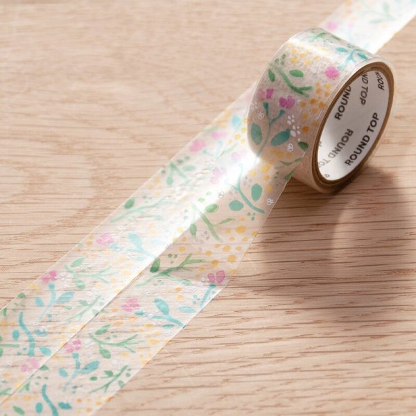 画像2: ROUND TOP CLEAR Masking Tape / FLORAL【30%OFF】