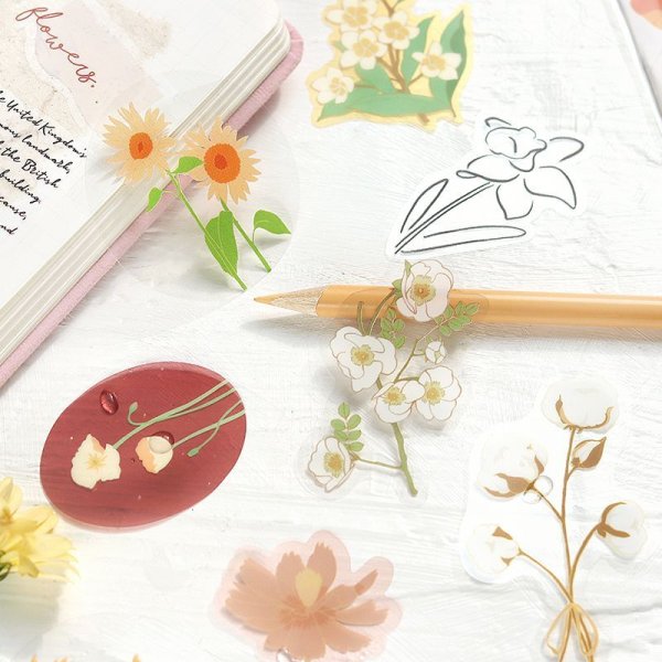 画像5: BGM クリアシール フラワーズブラッサム・レッド