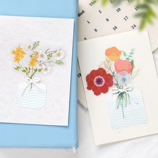 画像6: BGM クリアシール フラワーズブラッサム・グリーン