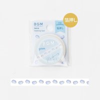 BGM Life 箔押し 5mm 青い花びら