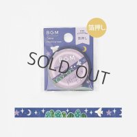 BGM Life 箔押し 5mm 鳥と星空