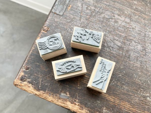 画像3: 大枝活版室 Original rubber stamp【Standard 001-004】