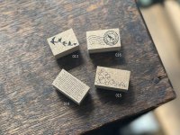 大枝活版室 Original rubber stamp【Mellow 013-016】