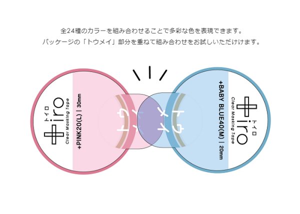画像8: FRONTIER +iro 透明マスキングテープ L（30mm幅）