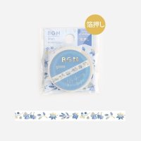 BGM Life 箔押し 5mm ブルー・リーフ