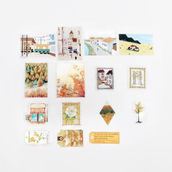 画像3: BGM トレーシングペーパーシール 島での出会い・イエロー