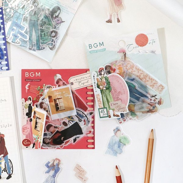 画像6: BGM コーディネートシール 手描き・カラフル