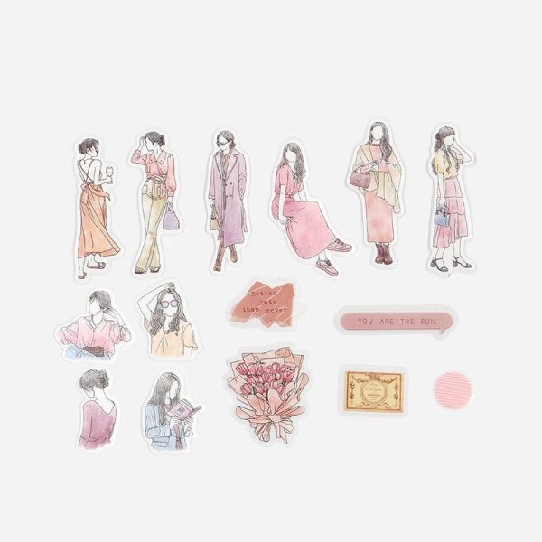 画像3: BGM コーディネートシール 水彩・暖色