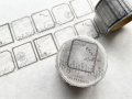 大枝活版室 Masking tape Mellow(brown)
