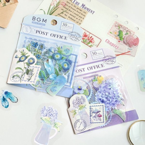 画像5: BGM クリアシール 庭園郵便局・ラベンダー