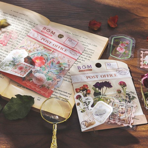 画像5: BGM クリアシール 庭園郵便局・ピンク