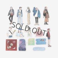 BGM コーディネートシール 人物線画・ボーイッシュ
