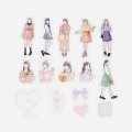 BGM コーディネートシール 人物線画・可愛い系