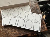 大枝活版室【活版印刷】8shape label book Frame / Black