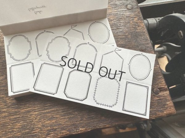 画像1: 大枝活版室【活版印刷】8shape label book Frame / Black