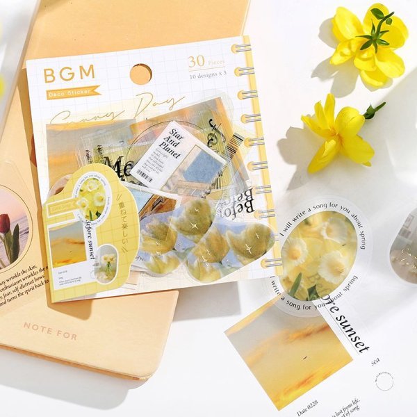 画像5: BGM ミックスシール 写真・イエロー