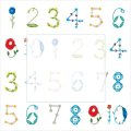 星燈社 ブロックメモ帖 『花数字』 うすあい
