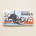 cozyca products 一筆箋 黒ねこ意匠 / BLACK CAT ROBIN [A]