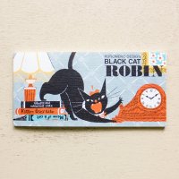 cozyca products 一筆箋 黒ねこ意匠 / BLACK CAT ROBIN [A]