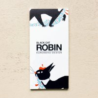 cozyca products 一筆箋 黒ねこ意匠 / BLACK CAT ROBIN [B]