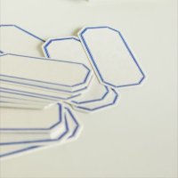 classiky 凸版印刷 ラベルカード (八角・スカイブルー)