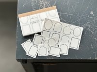 大枝活版室【活版印刷】限定色 8shape label book / Frame Darkblue