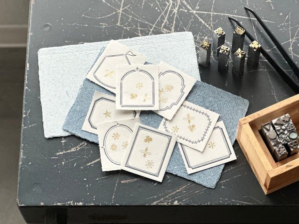 画像5: 大枝活版室【活版印刷】限定色 8shape label book / Frame Darkblue