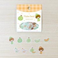 パピアプラッツ mizutama 「フルーツちゃんシリーズ」 フレークシール メロン