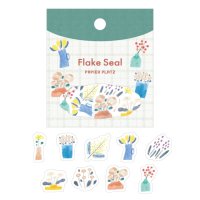 パピアプラッツ ナカノエミ フレークシール 暮らしの中の小さな花瓶