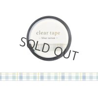 MIND WAVE クリアテープ 7mm 箔押し blue tartan