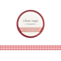 MIND WAVE クリアテープ 7mm red gingham