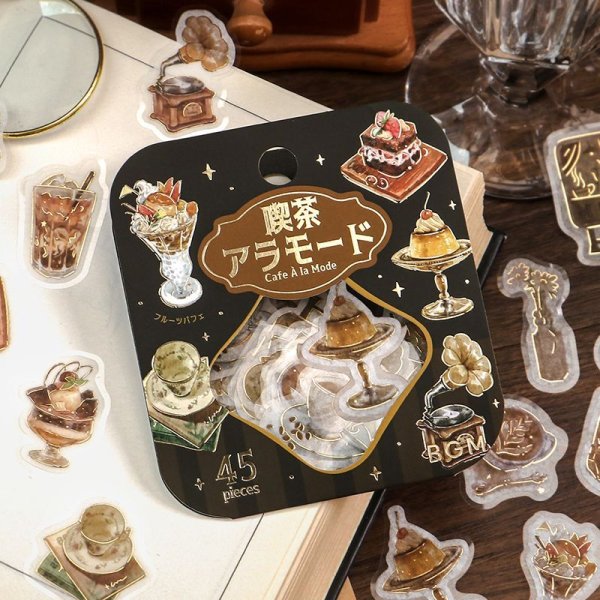 画像3: BGM 箔押しフレークシール 喫茶アラモード・黄