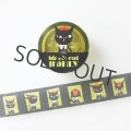 cozyca products 透明マスキングテープ 黒ねこ意匠 百面相