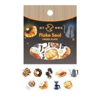 パピアプラッツ 桜田千尋 満月珈琲店 フレークシール 焼き菓子と珈琲