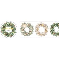 MIND WAVE クリアテープ 30mm 箔押し wreath