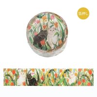 BGM Special 箔押し 花と猫・一緒に遊ぼう