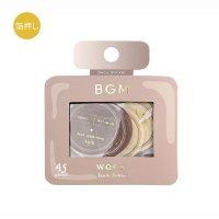 BGM 箔押しフレークシール 癒し時間・ウッド