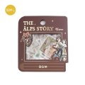 BGM 箔押しフレークシール アルプス物語・茶