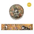 BGM Special 箔押し 花と猫・ハチワレ猫さん