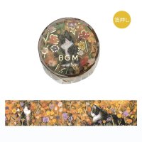 BGM Special 箔押し 花と猫・ハチワレ猫さん
