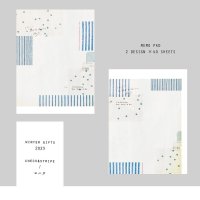 ヨハク CHECK&STRIPE 冬の贈り物2023 メモ帳 フユノホシ