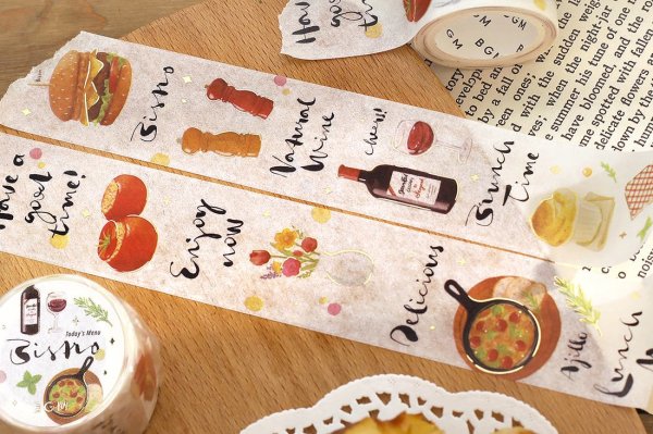 画像10: BGM 箔押しマスキングテープ 今日のメニュー シリーズ