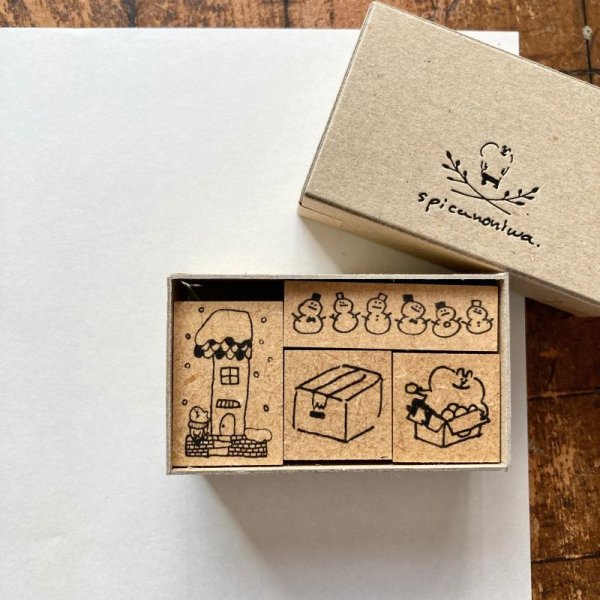 画像4: Spicaの庭 スタンプ muuちゃんのはんこ ”１月のみかんセット"